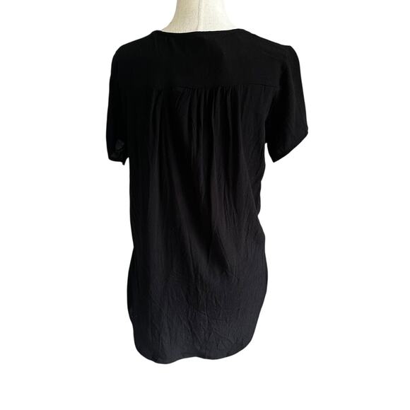 Windsor Black V-Neck Top Women Blouse Size Small NWT | 19-26 - Picture 2 of 6